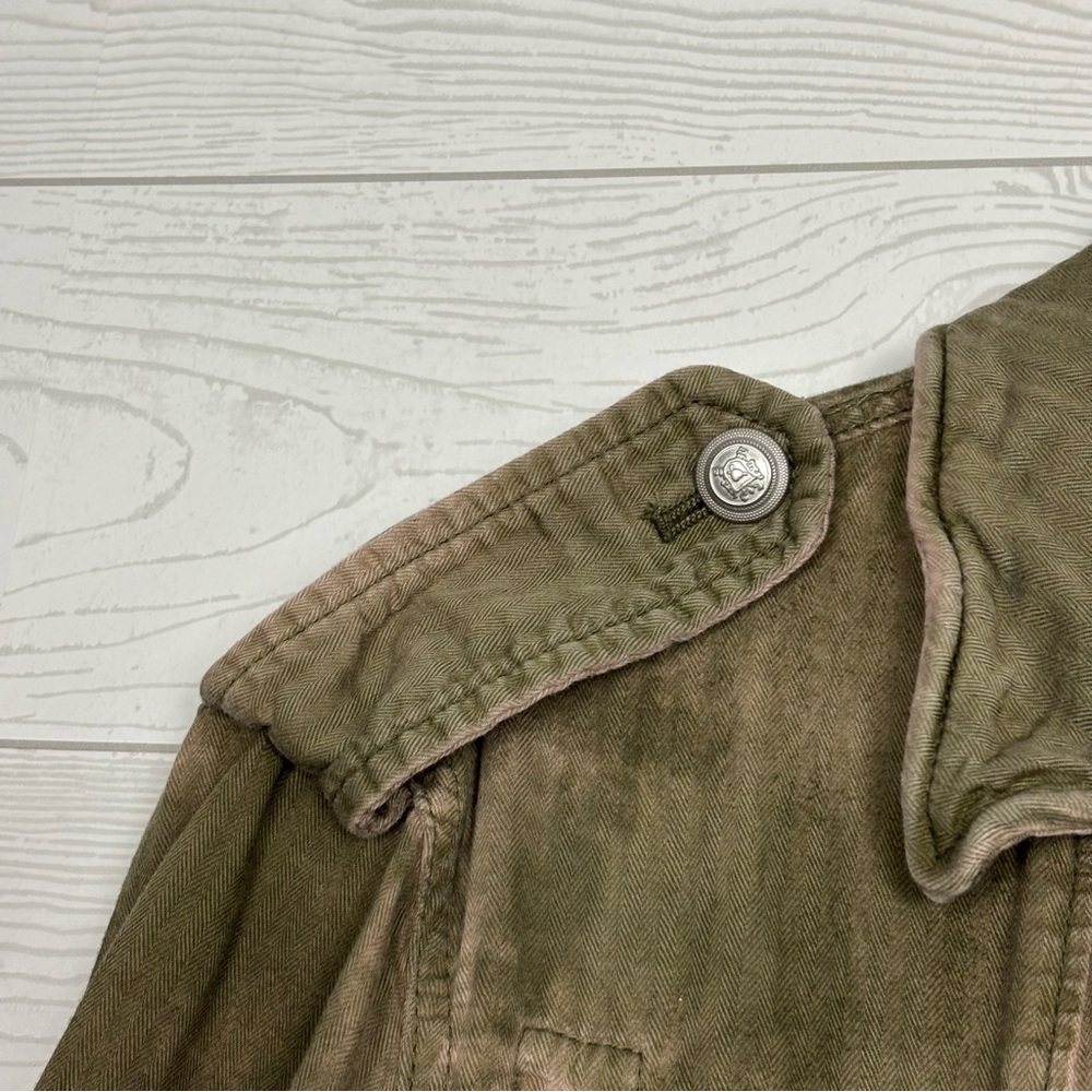 Free People Not Your Brother’s Military Style Jacket Size Small Olive Khaki Moss - Picture 7 of 16